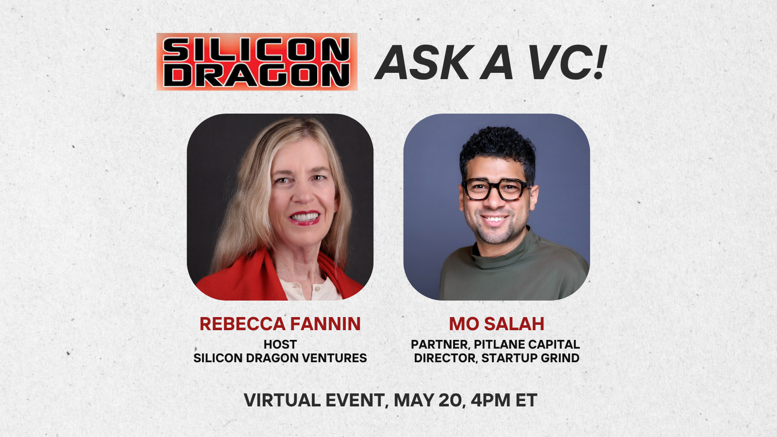 Ask A VC show with Mo Salah of Startup Grind @ Online